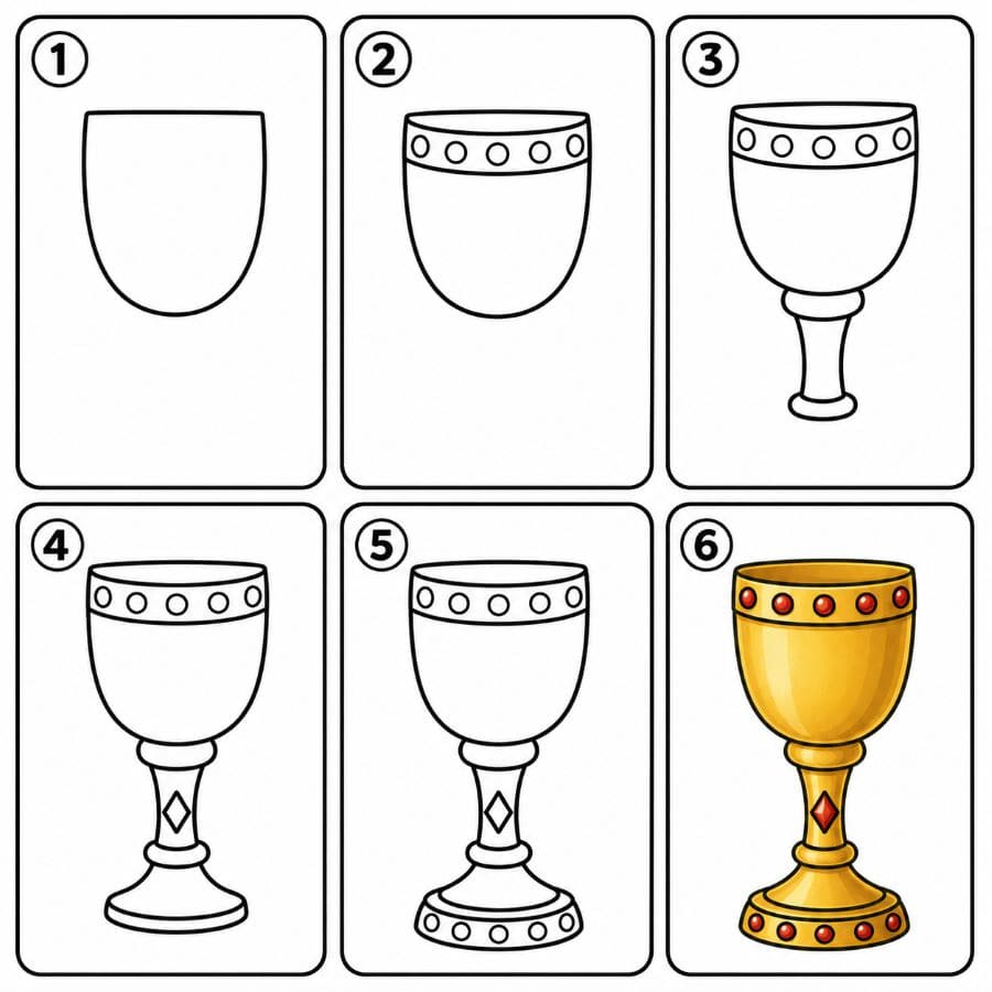 Medieval wine glass Drawing Ideas
