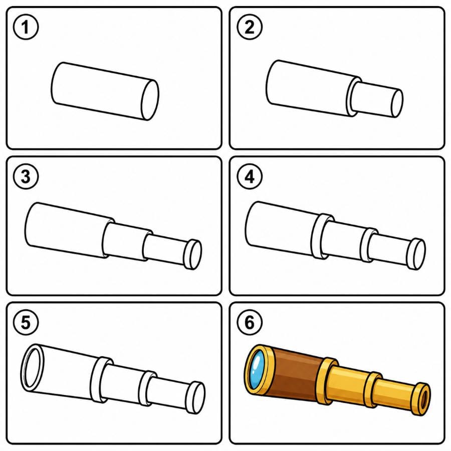 Mini handheld telescope Drawing Ideas