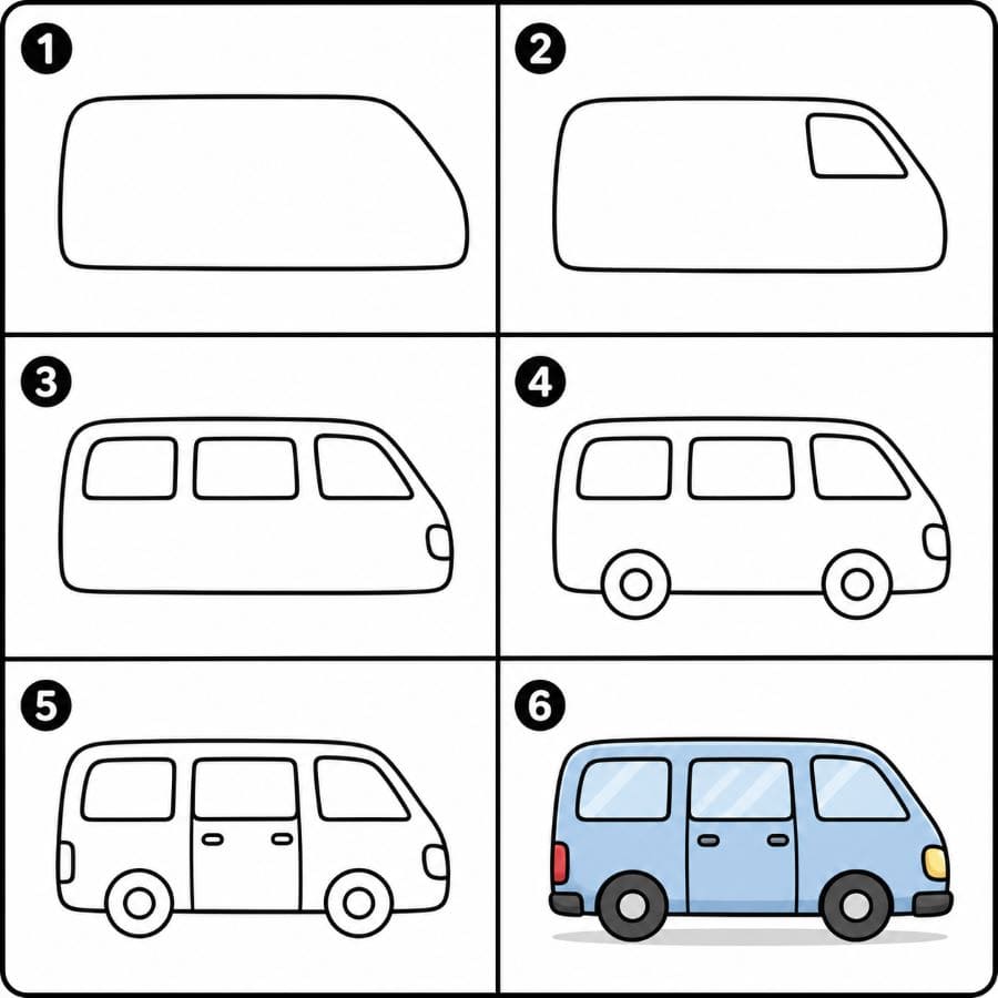 Mini van Drawing Ideas