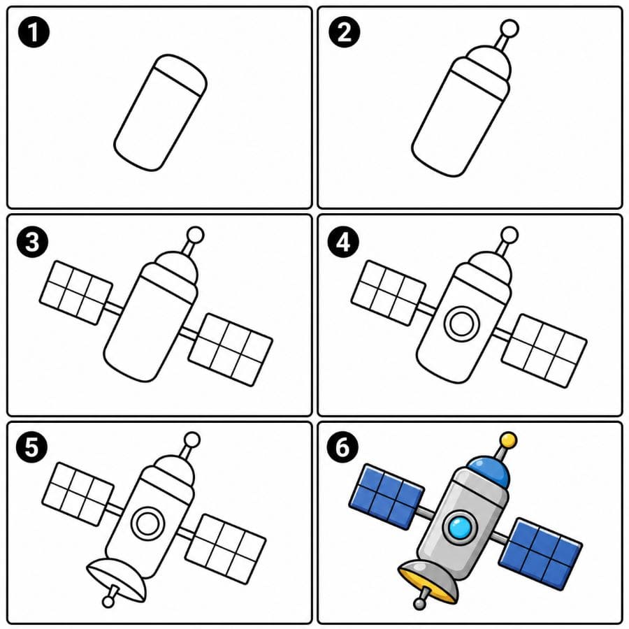 Minimal satellite Drawing Ideas