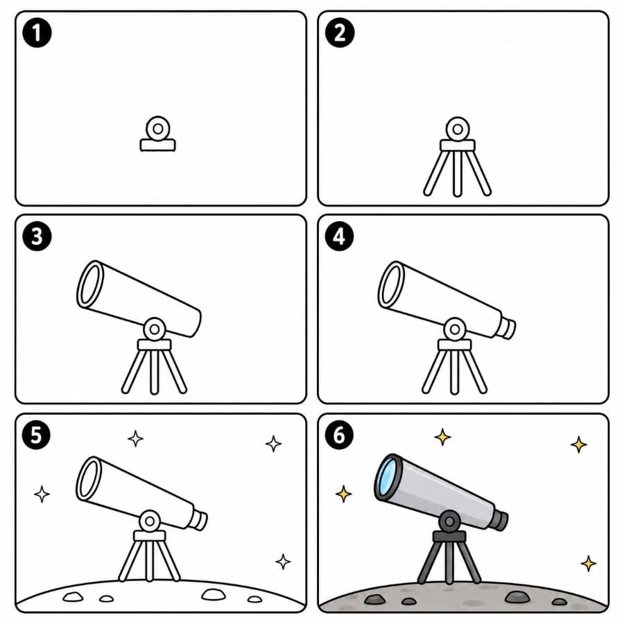Minimal telescope Drawing Ideas
