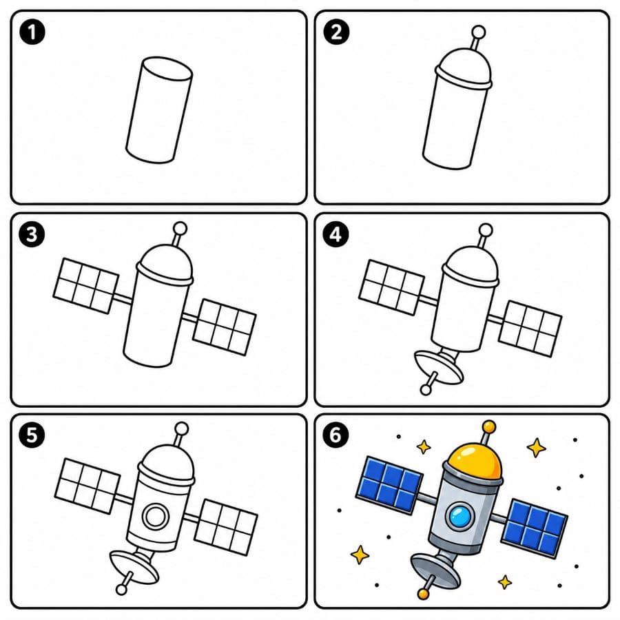 Modern satellite Drawing Ideas