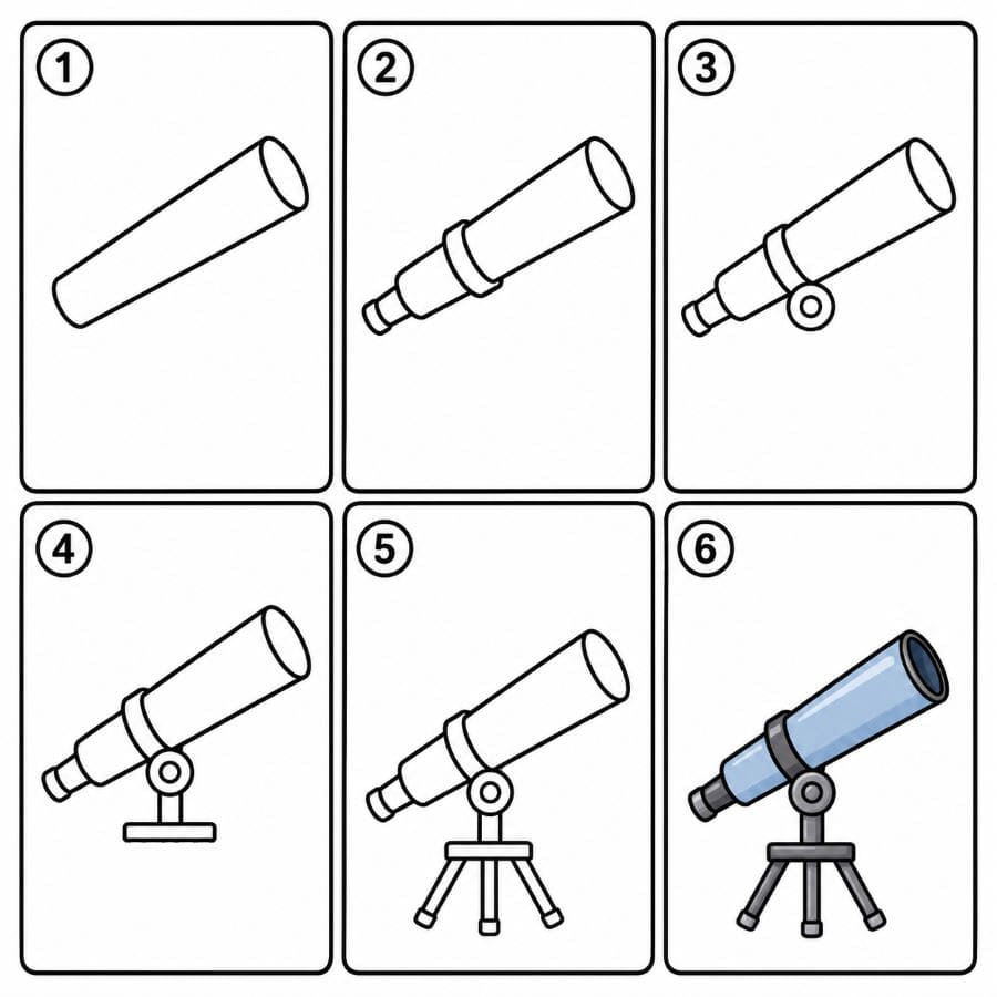 Modern telescope Drawing Ideas