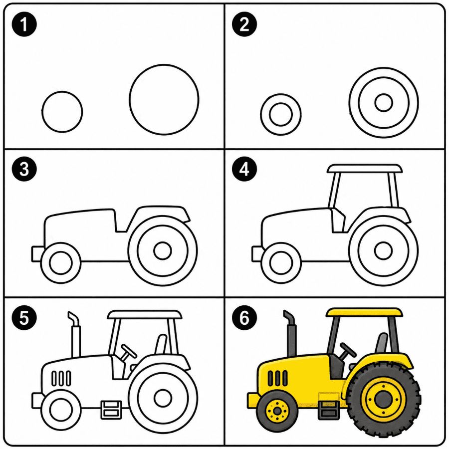 Modern tractor Drawing Ideas