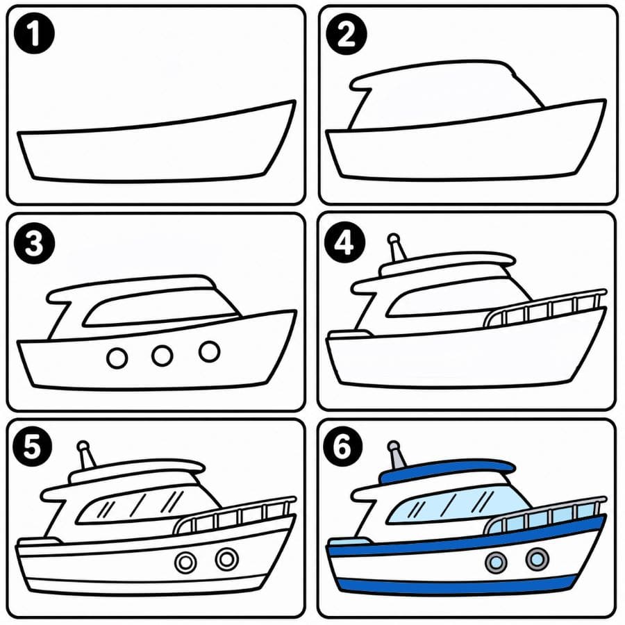 Modern yacht Drawing Ideas