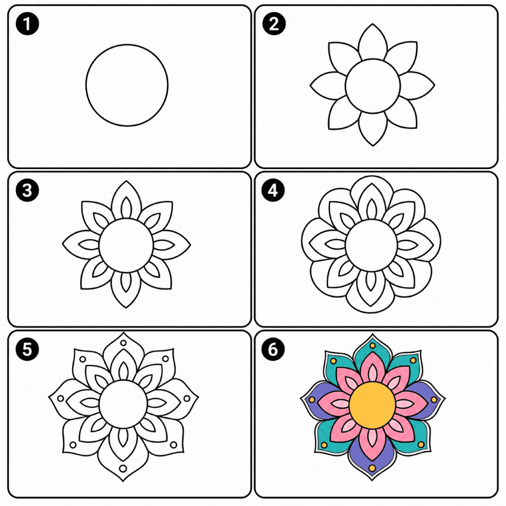Ornamental mandala Drawing Ideas