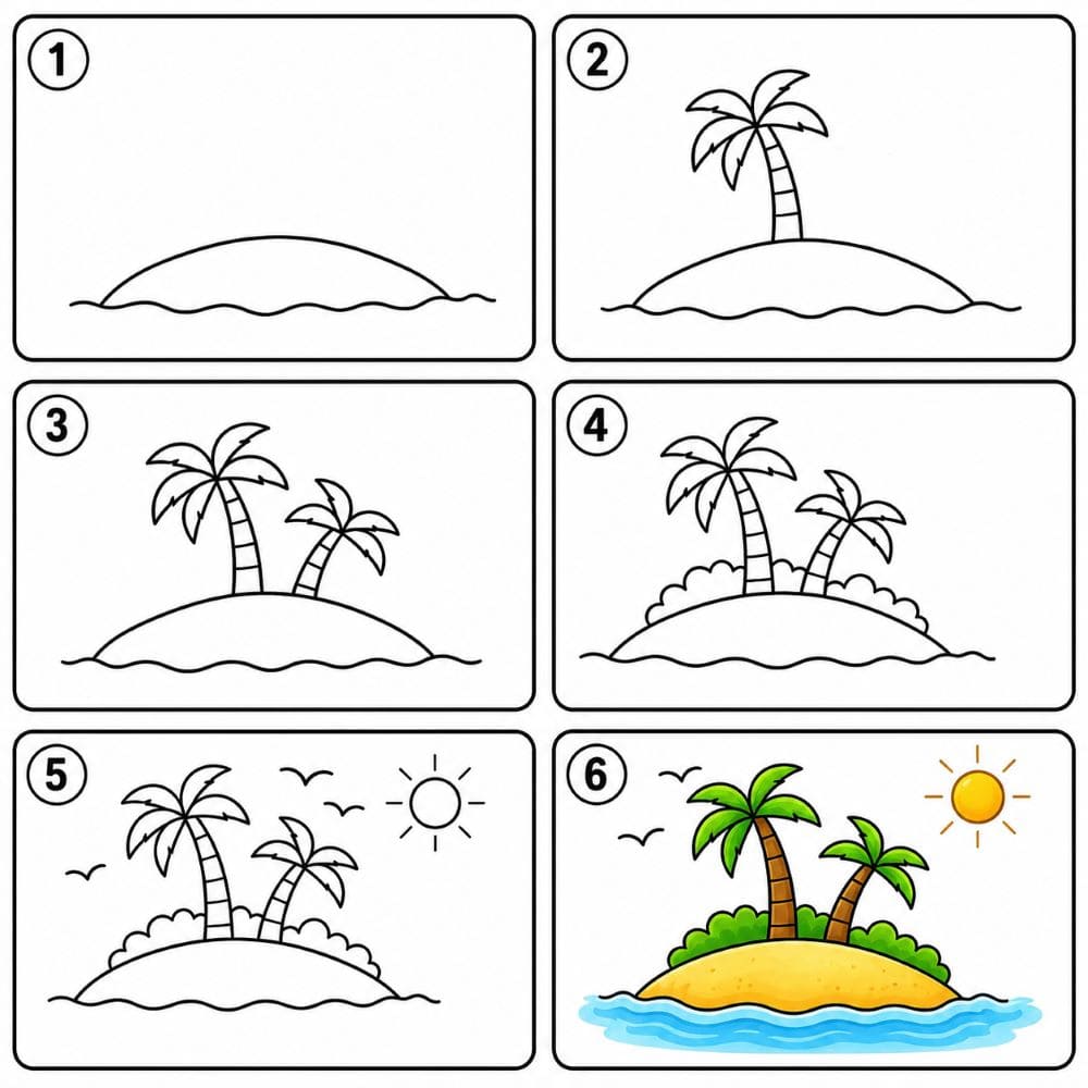 Island Drawing Ideas