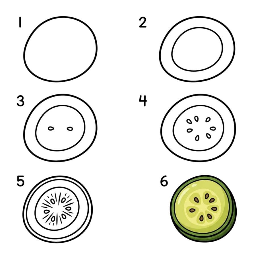 Pickle slice Drawing Ideas