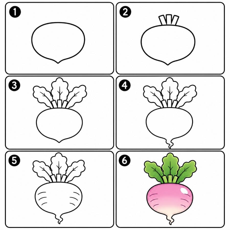 Pink turnip Drawing Ideas