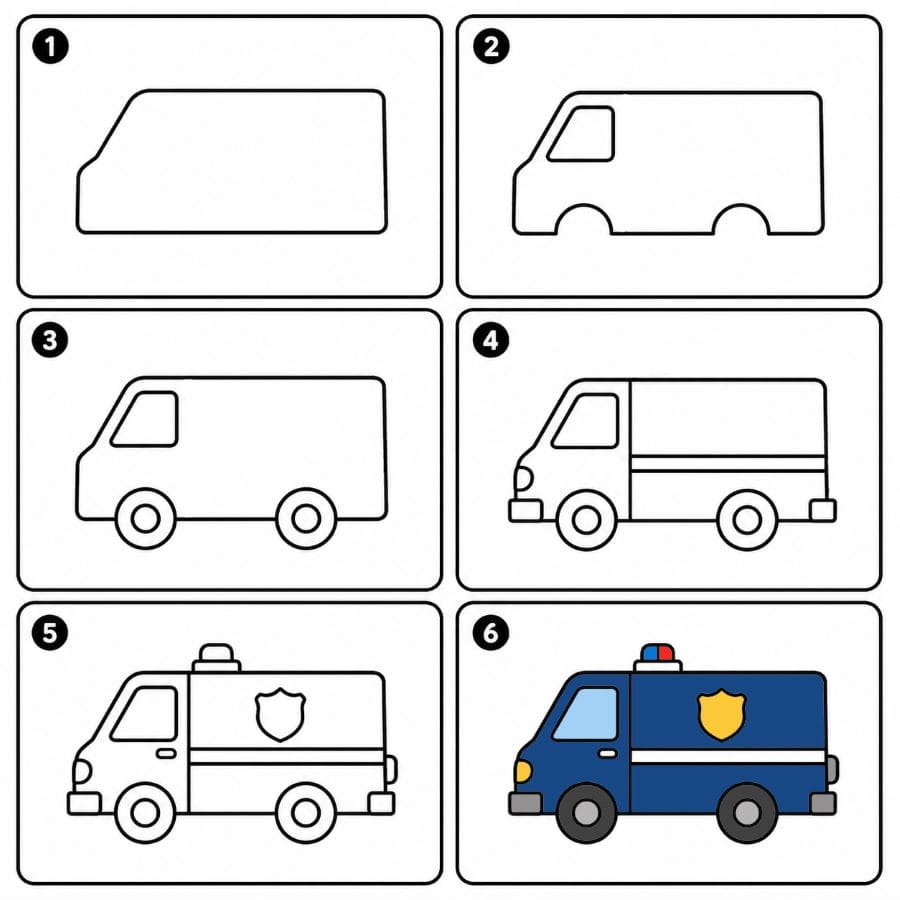 Police van Drawing Ideas