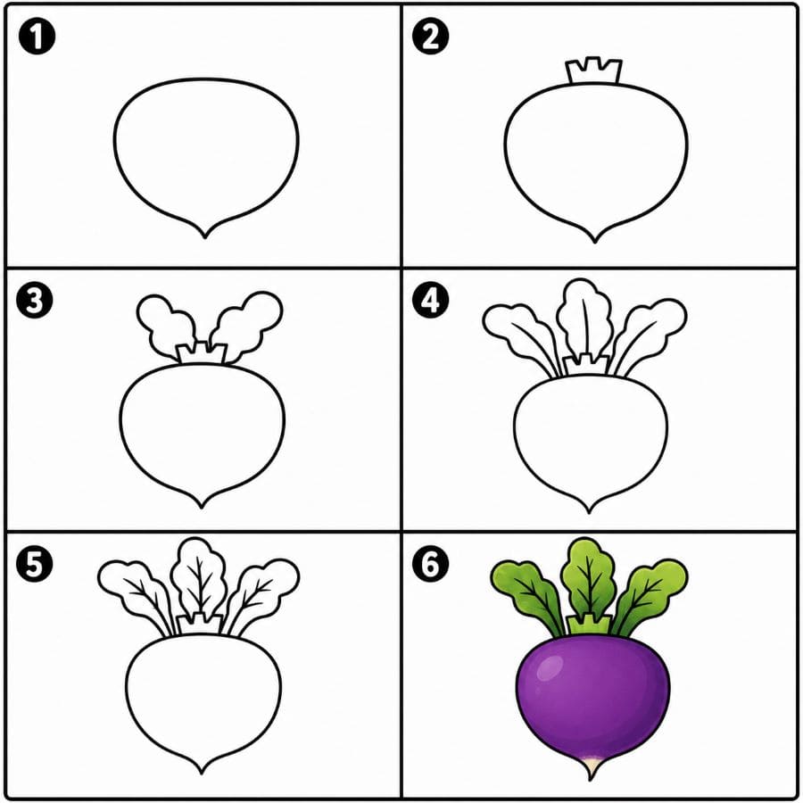 Purple turnip Drawing Ideas