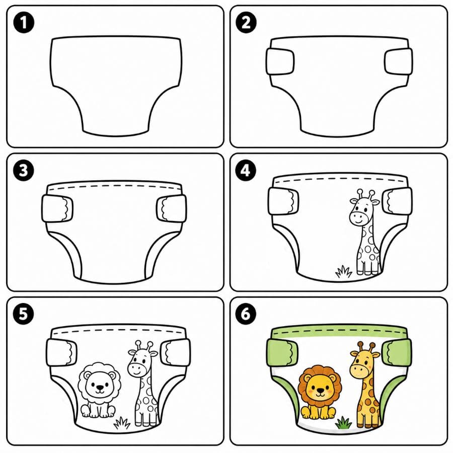 Safari theme diaper Drawing Ideas