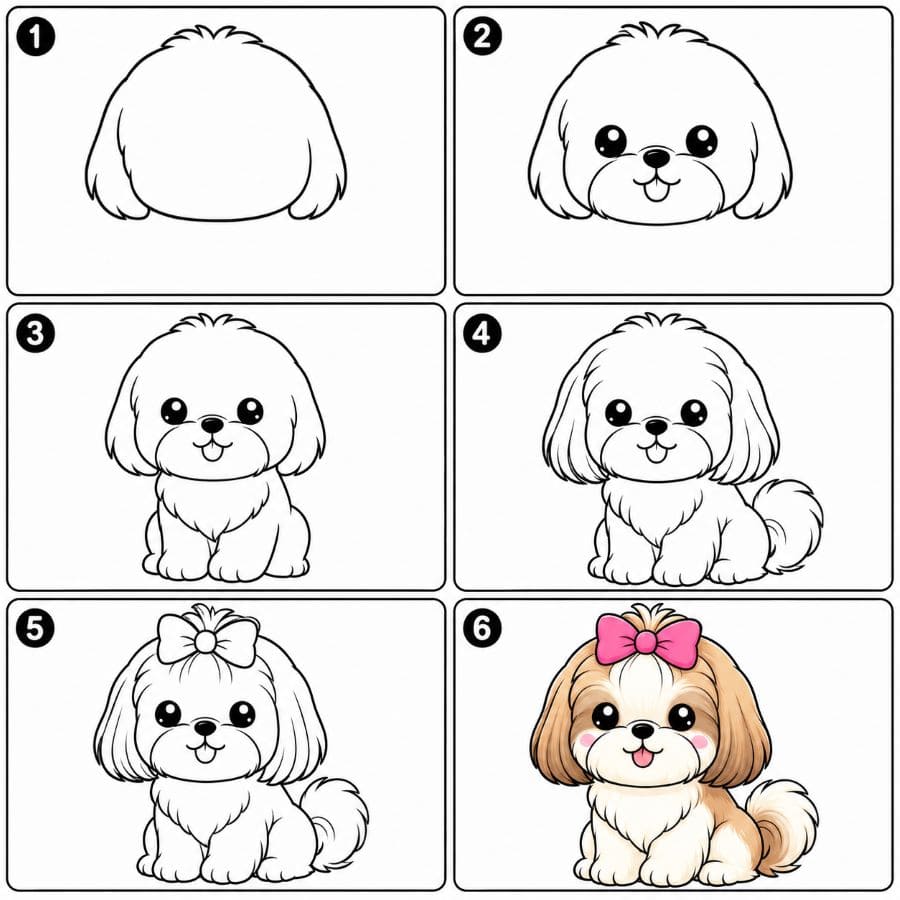 Shih Tzu Drawing Ideas