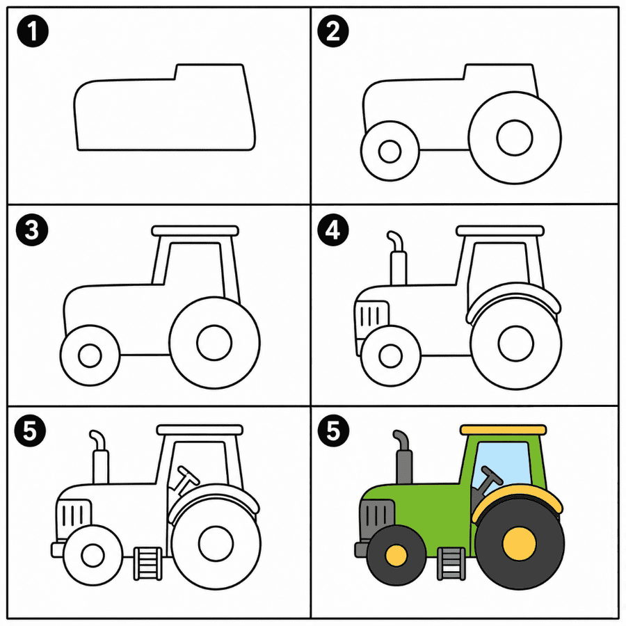 Tractor Drawing Ideas