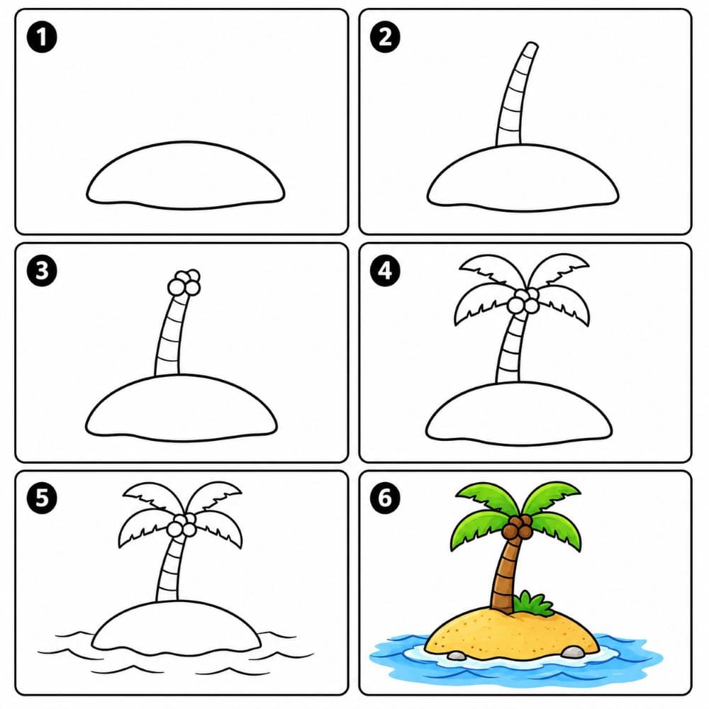 Small island Drawing Ideas