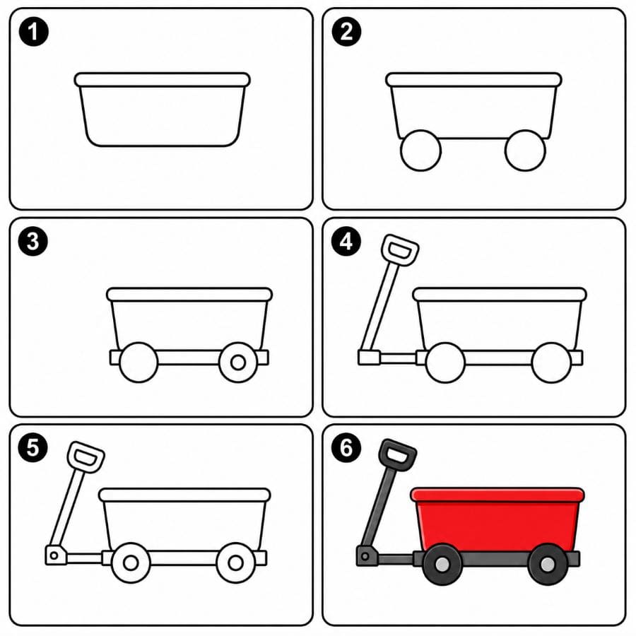 Small toy wagon Drawing Ideas