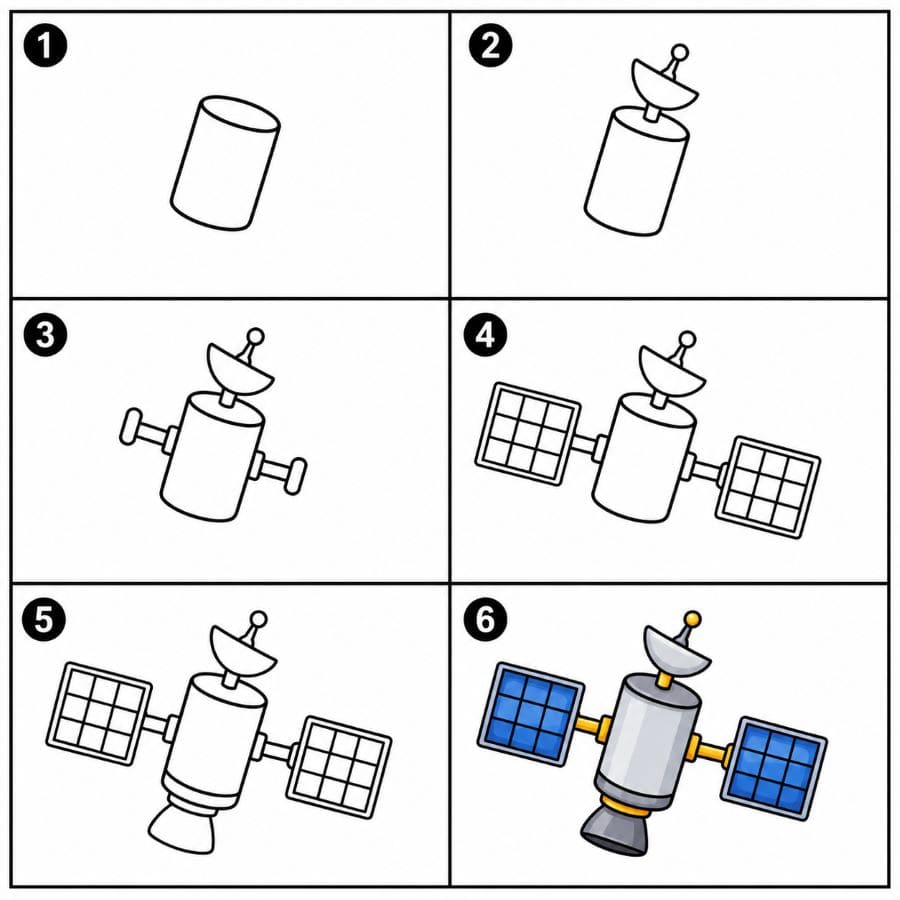 Space satellite Drawing Ideas