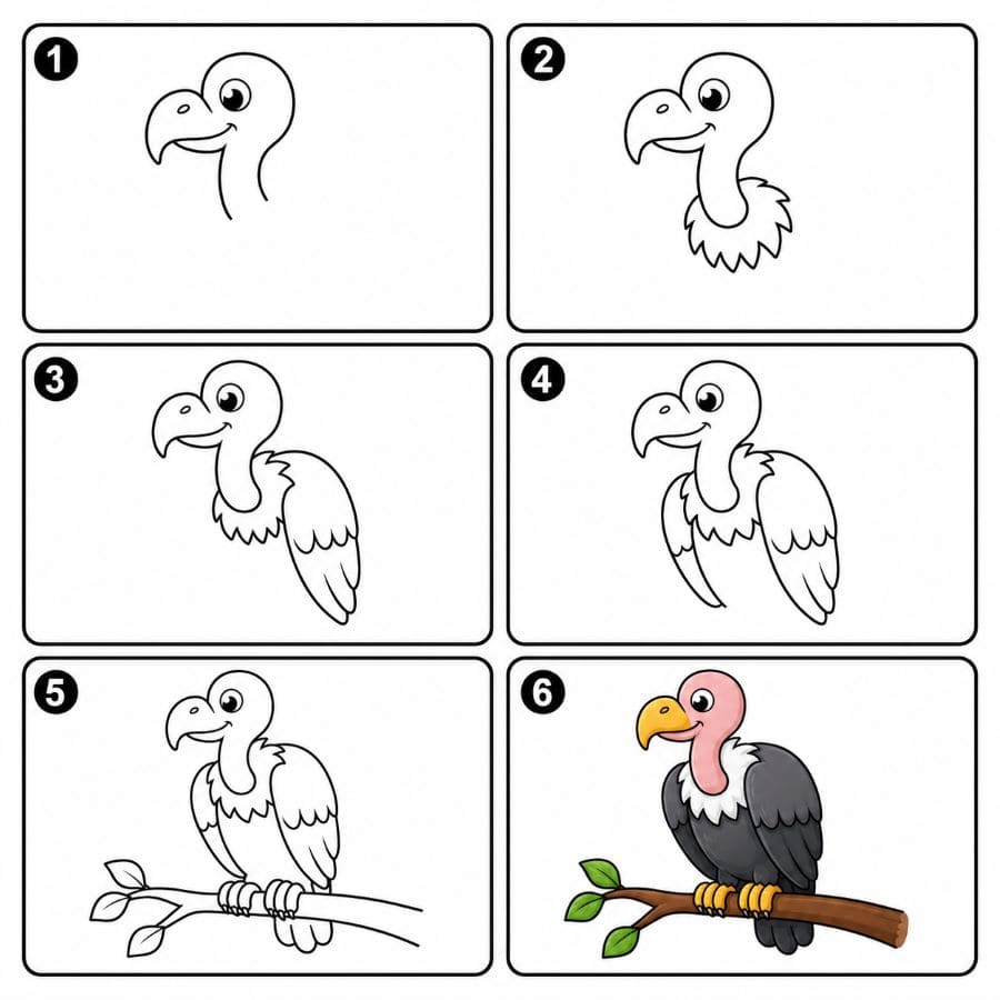 Vulture Drawing Ideas