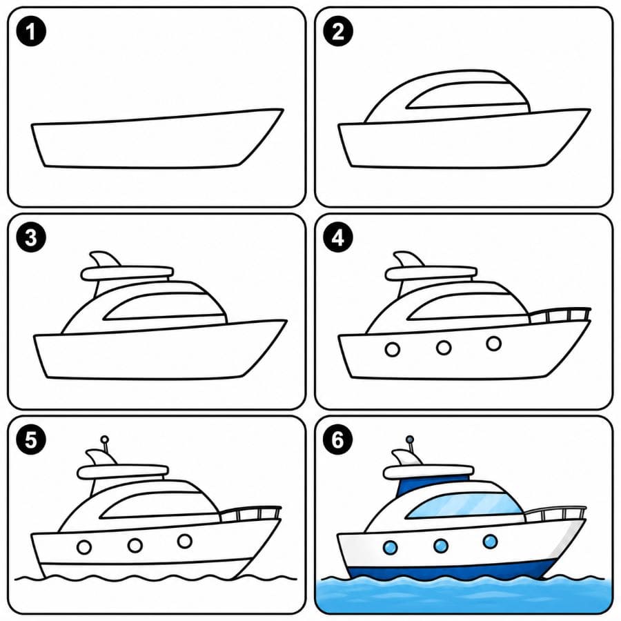 Yacht Drawing Ideas
