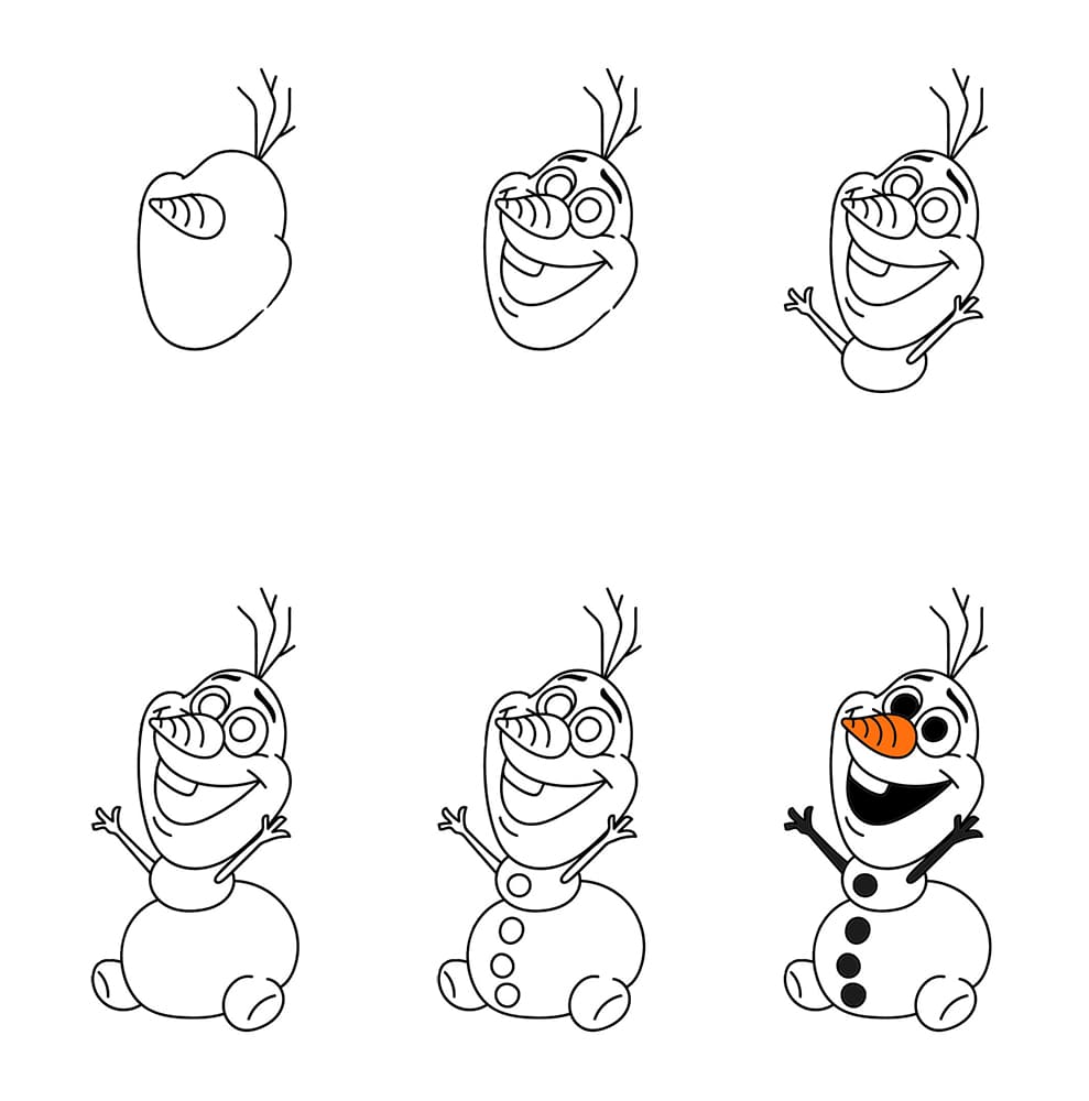 Adorable Olaf Drawing Ideas