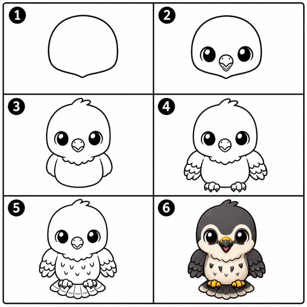 Baby falcon Drawing Ideas