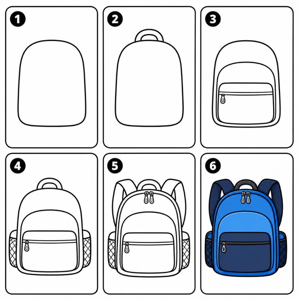 Backpack for boys Drawing Ideas