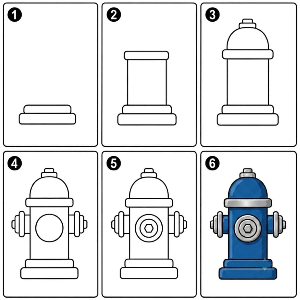 Basic fire hydrant Drawing Ideas