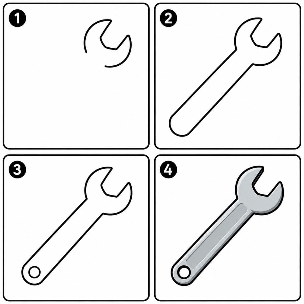 Basic open-end wrench Drawing Ideas