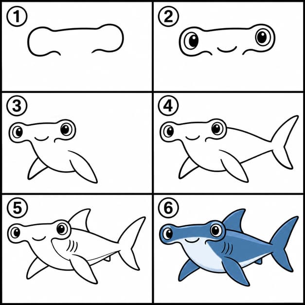 Hammerhead Shark Drawing Ideas