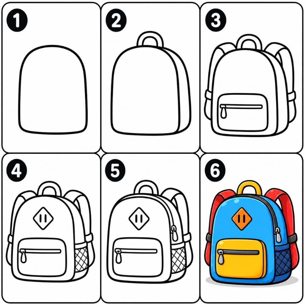 Backpack Drawing Ideas