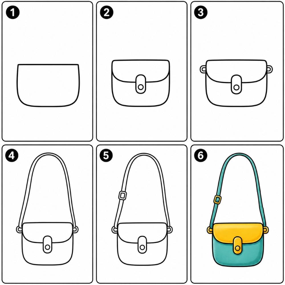 Crossbody purse Drawing Ideas
