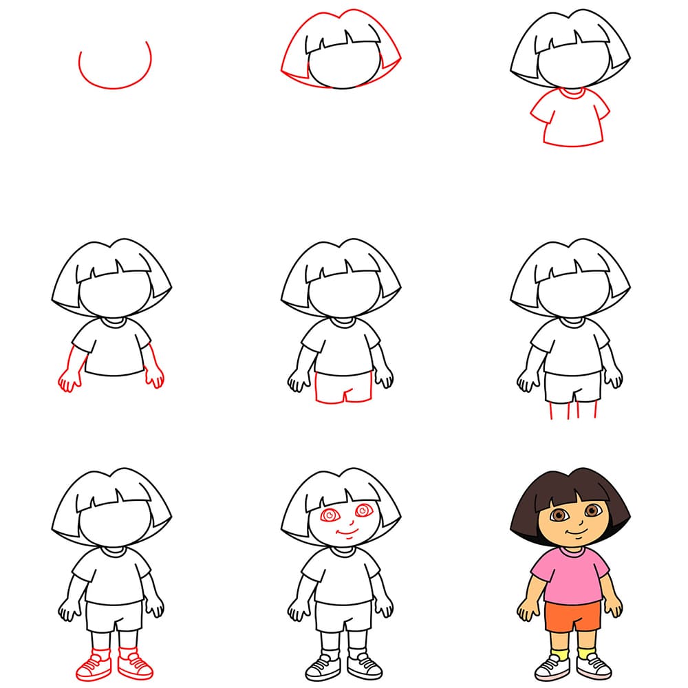 Cute Dora Drawing Ideas
