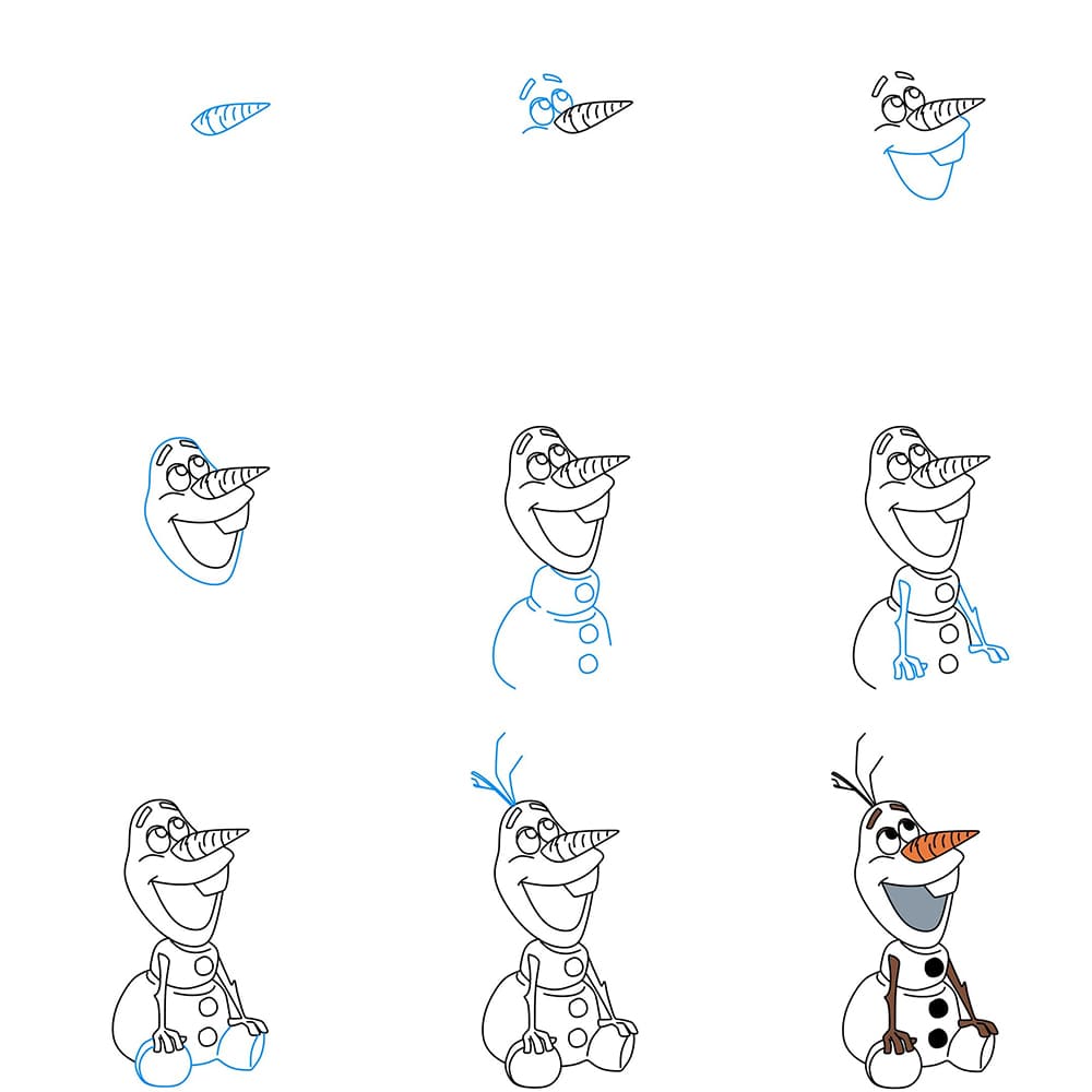 Cute Olaf Drawing Ideas