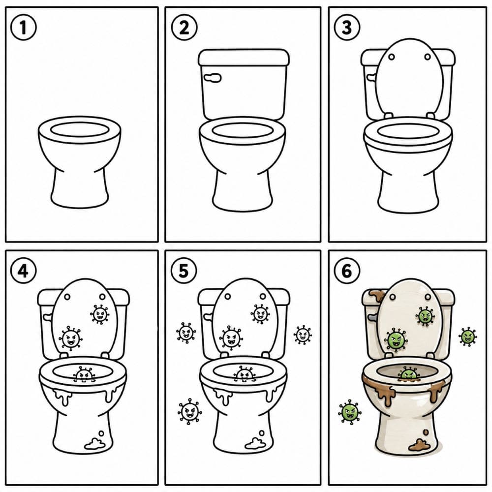 Dirty toilet Drawing Ideas