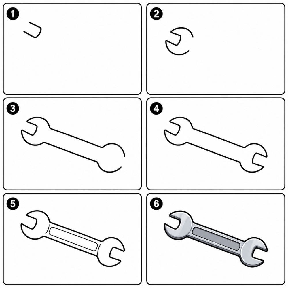 Double-ended wrench Drawing Ideas