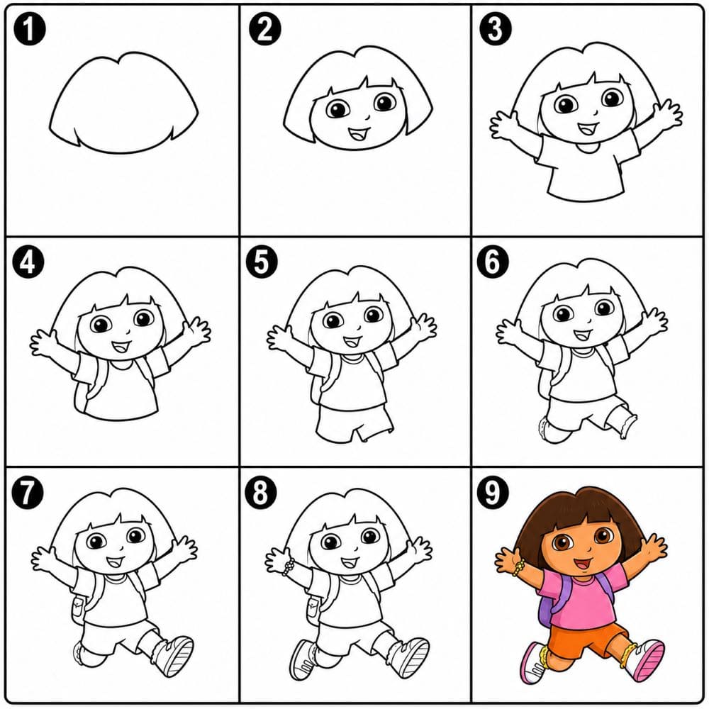 Energetic Dora Drawing Ideas