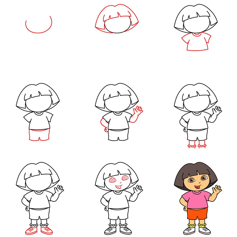 Dora the Explorer Drawing Ideas