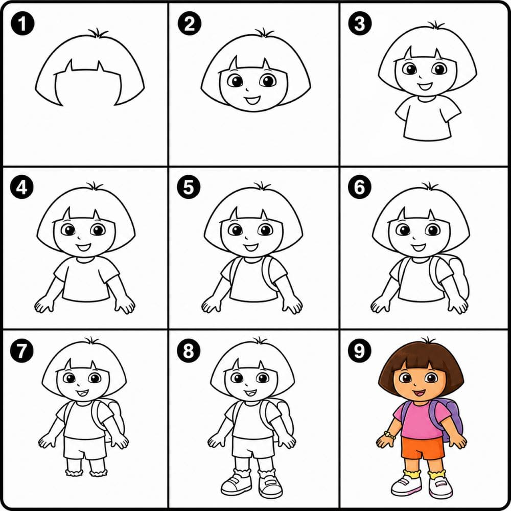 Joyful Dora Drawing Ideas