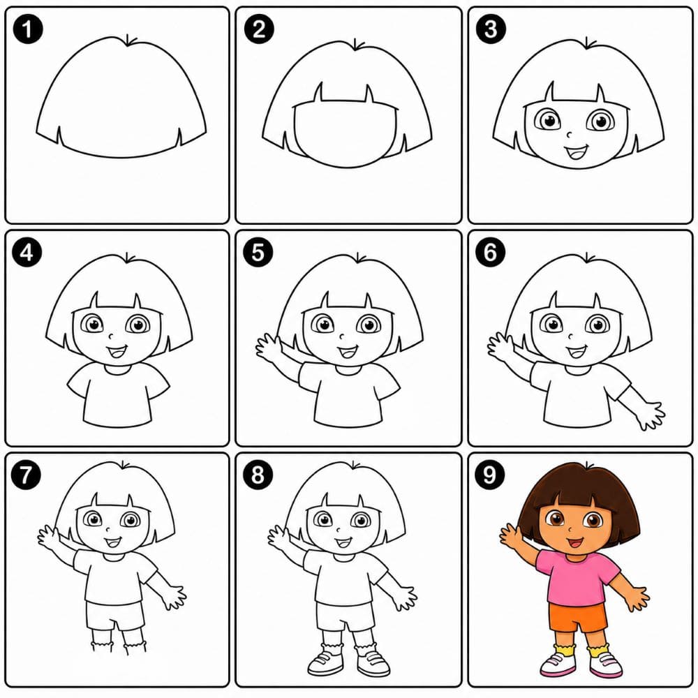 Lovely Dora Drawing Ideas