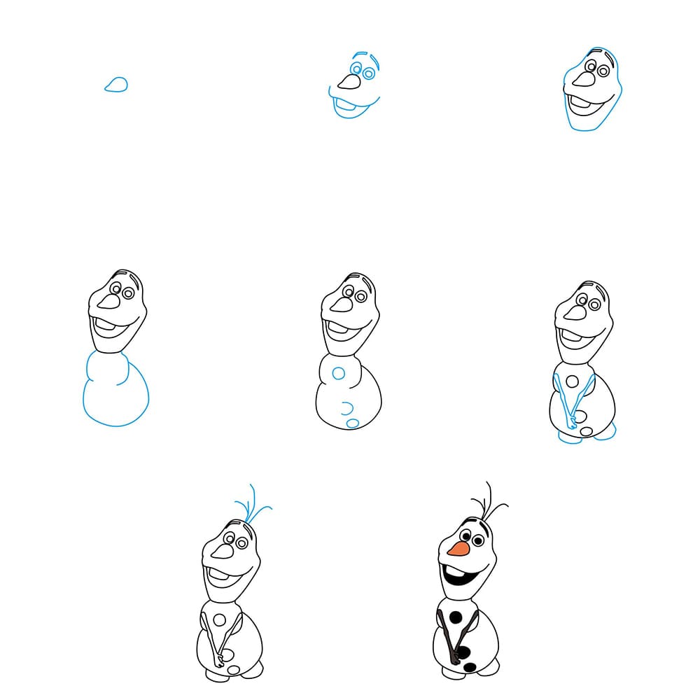 Lovely Olaf Drawing Ideas