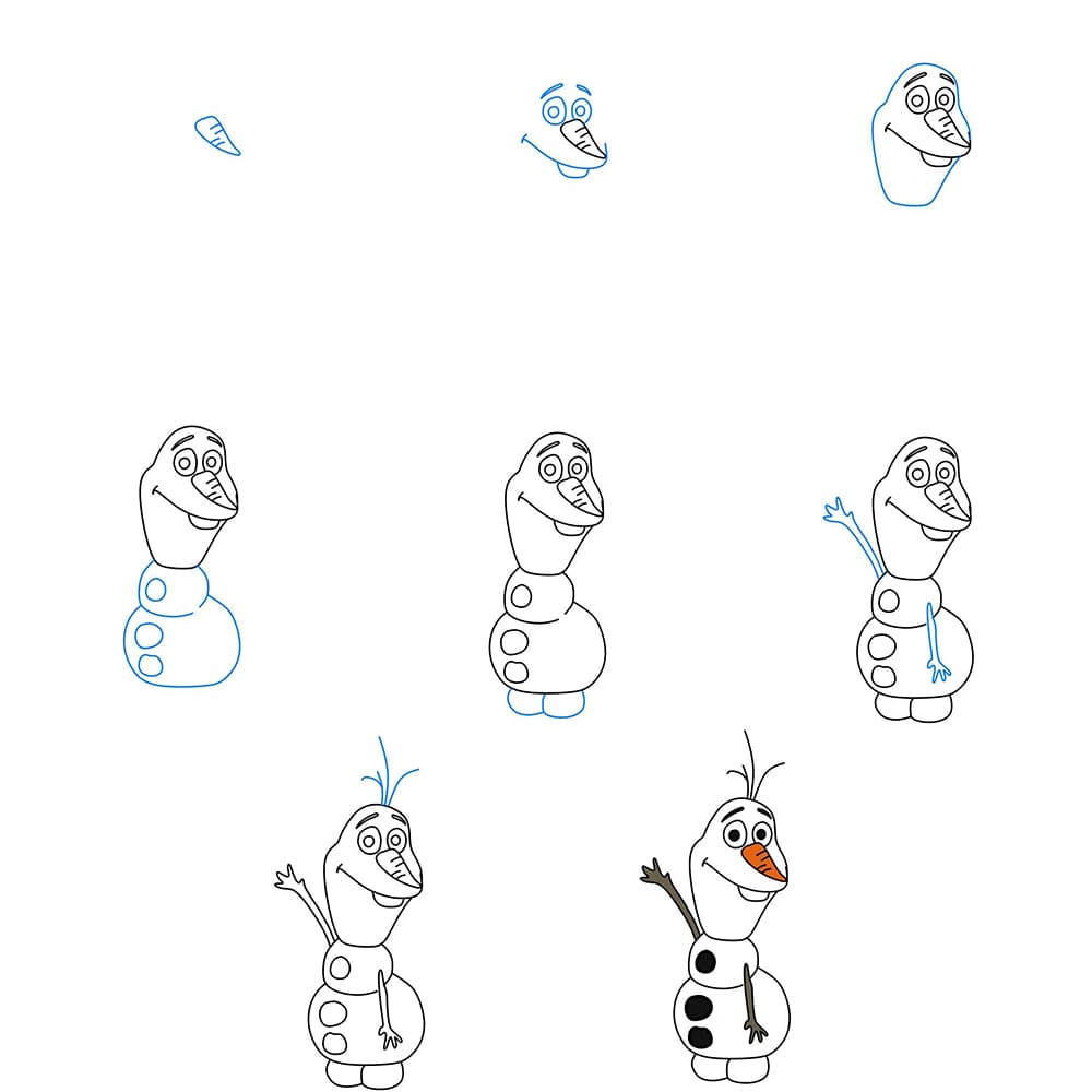 Olaf Waving Drawing Ideas