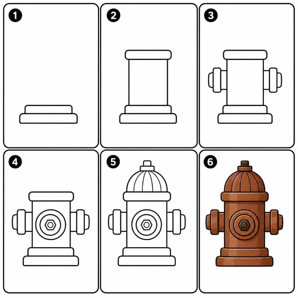 Old fire hydrant Drawing Ideas