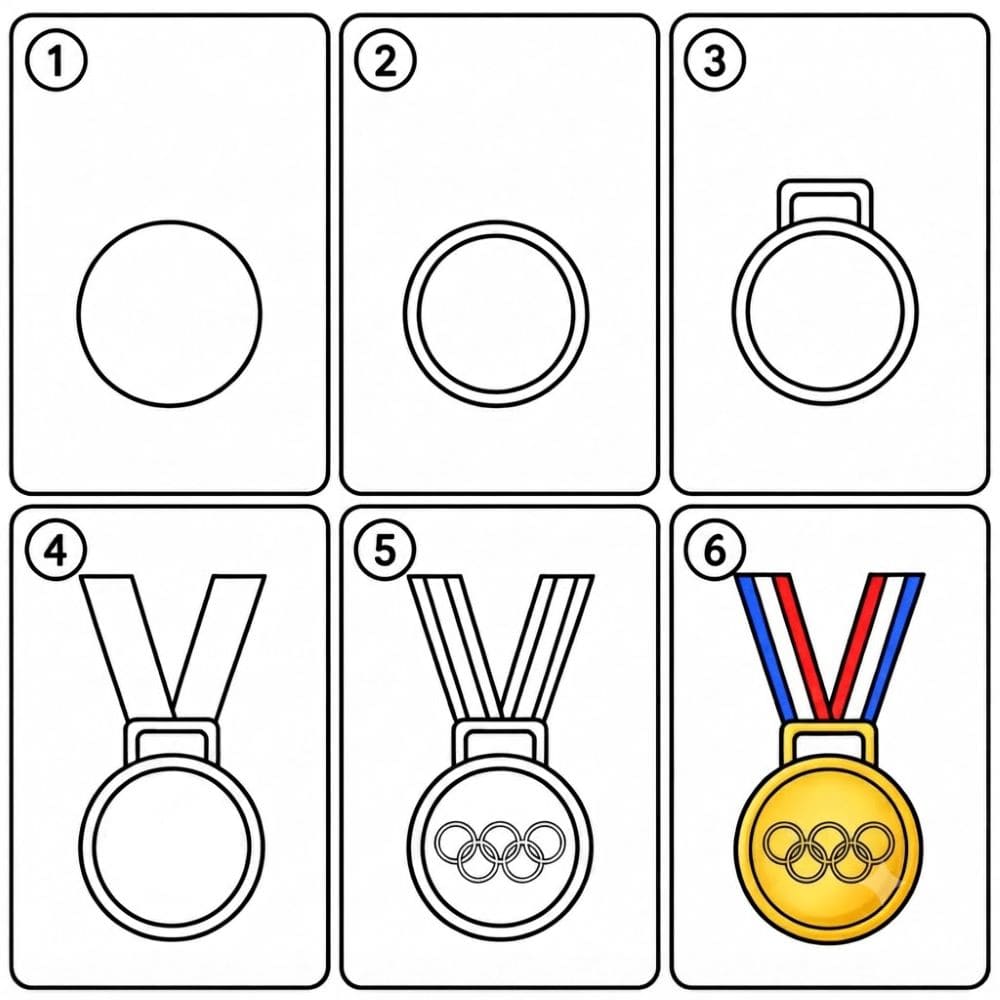 Olimpic Medal Drawing Ideas