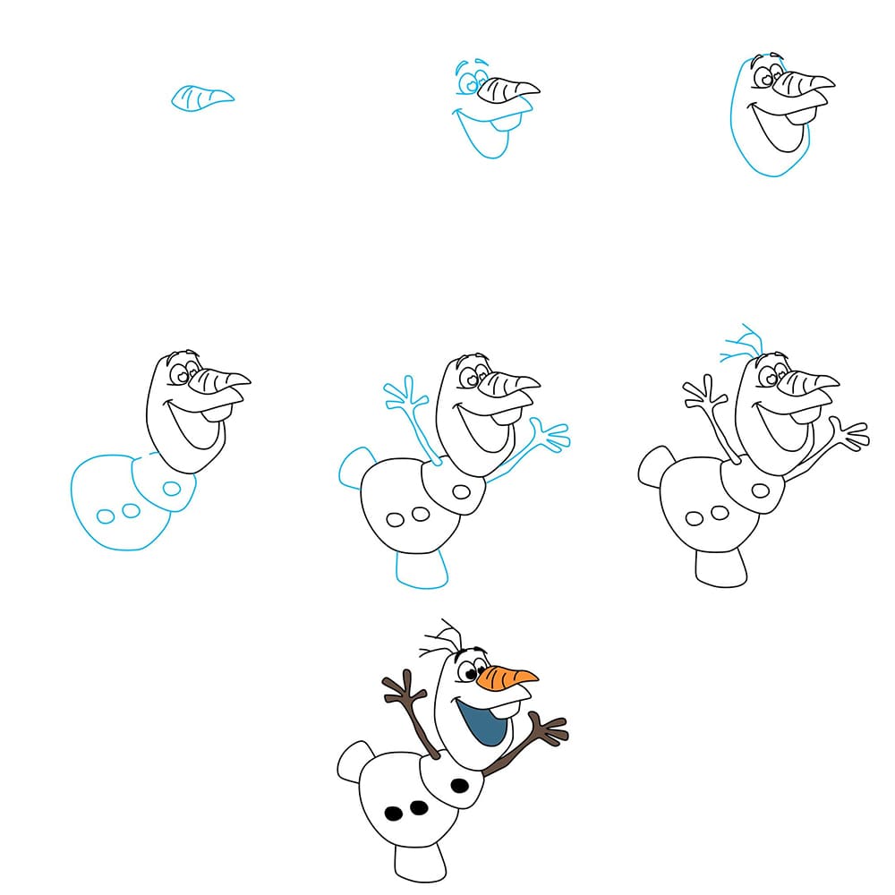 Playful Olaf Drawing Ideas