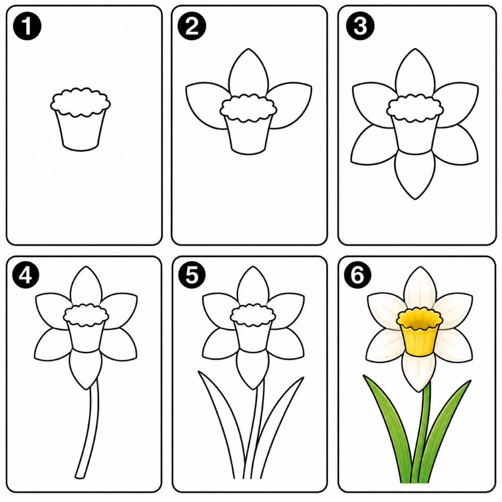 Pretty daffodil Drawing Ideas