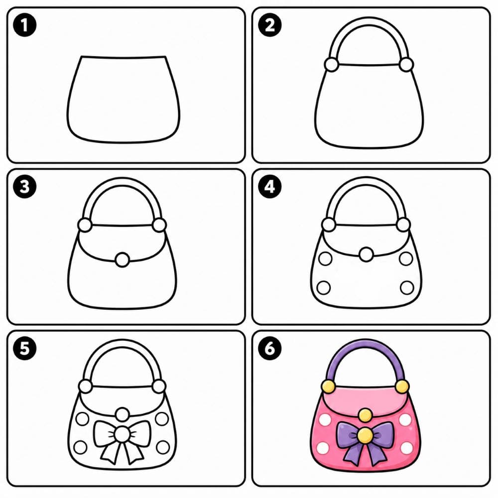 Purse for kids Drawing Ideas