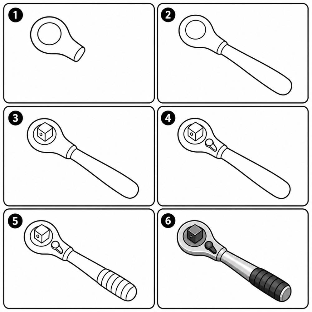 Ratchet wrench Drawing Ideas