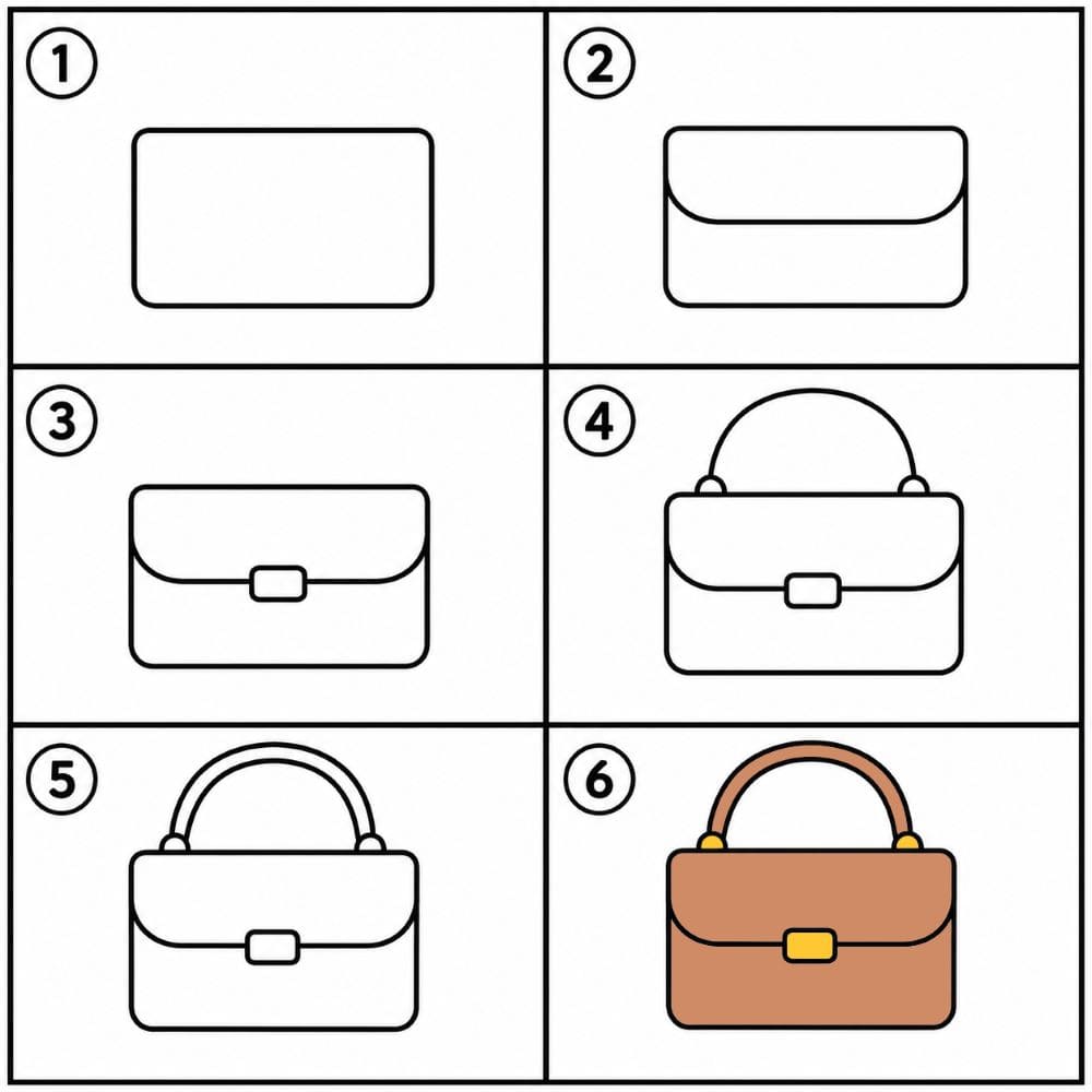 Rectangular purse Drawing Ideas