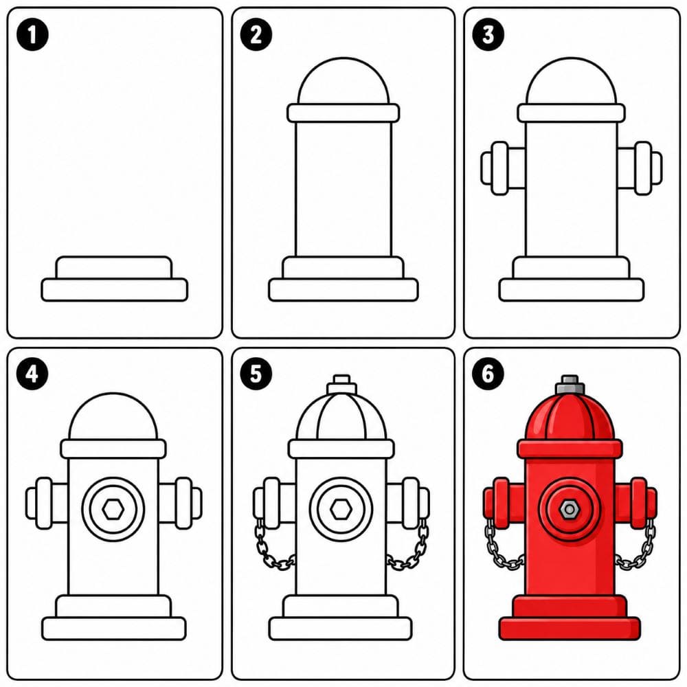 Fire Hydrant Drawing Ideas