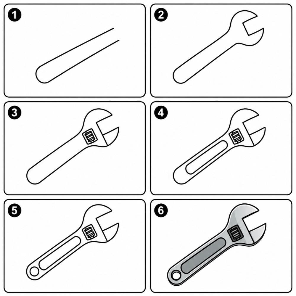 Wrench Drawing Ideas